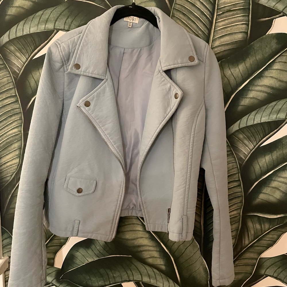 Blue Leather Jacket